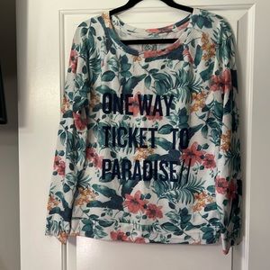 ‘One way ticket to paradise’ sweatshirt
